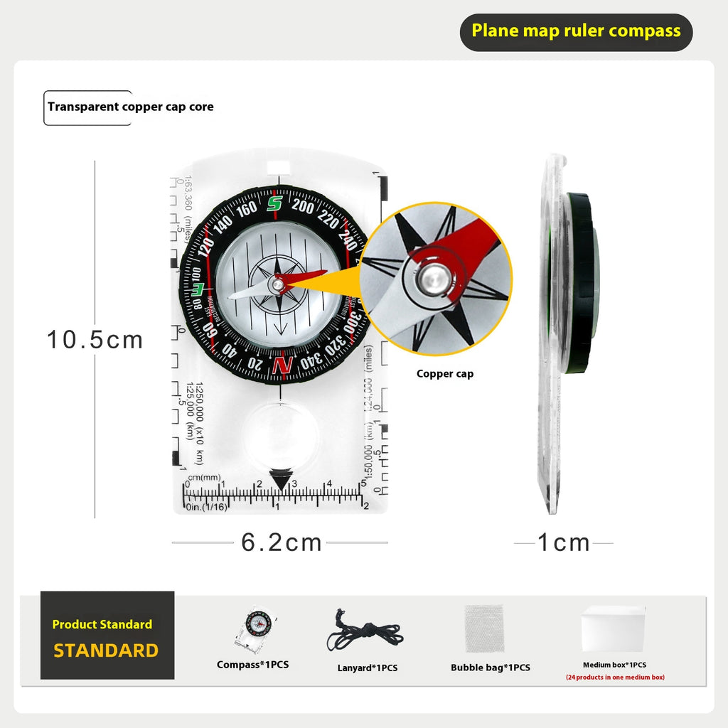 Outdoor Multifunctional Compass Compass Acrylic