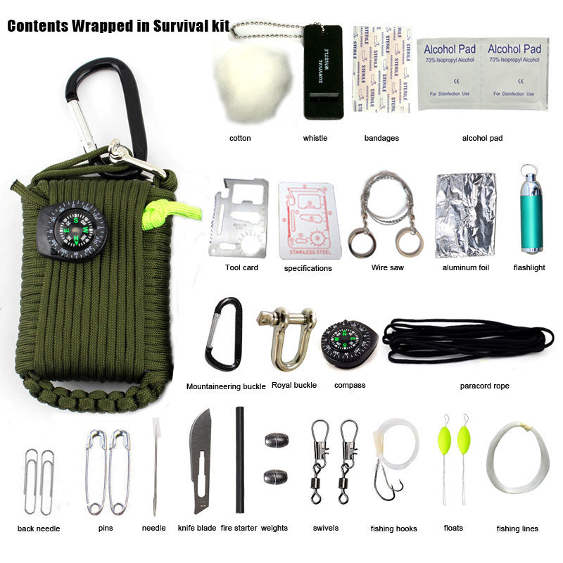 29-in-one outdoor emergency first aid kit and accessories
