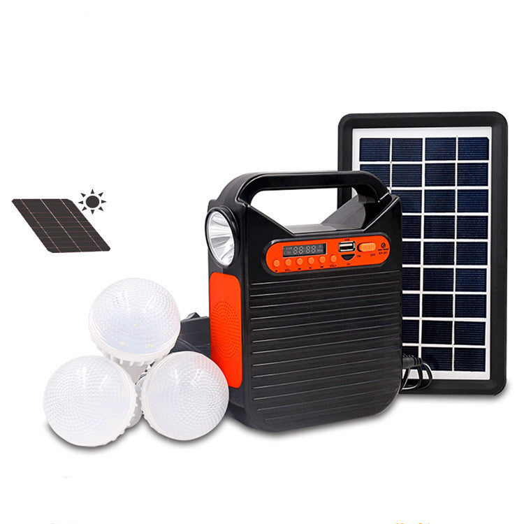 Portable Solar Lighting Power System With Power Bank & Speaker